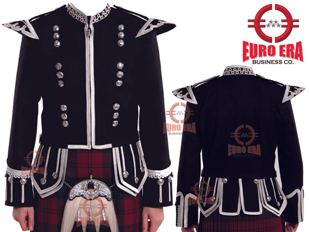 New Great Highlander Military Piper Drummer Doublet Jacket