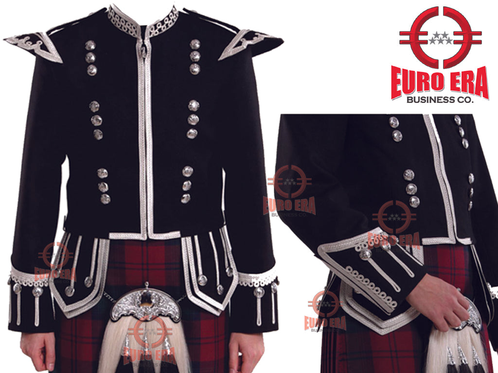 New Great Highlander Military Piper Drummer Doublet Jacket