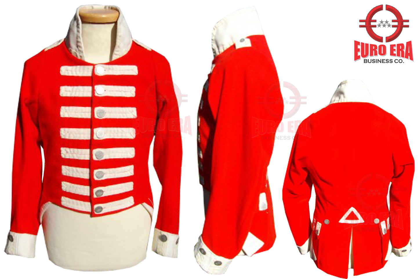 Napoleonic 18th Century British Military Officer Red Coatee Jacket