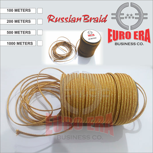 100 Meter Gold Mylar Russian Braid 4MM Width