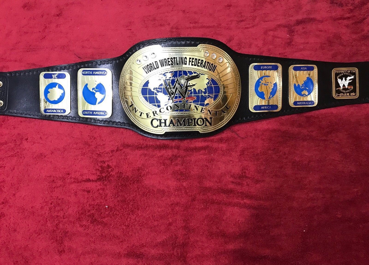 Custom WWF Intercontinental Wrestling championship belt 2mm 4mm brass/zinc