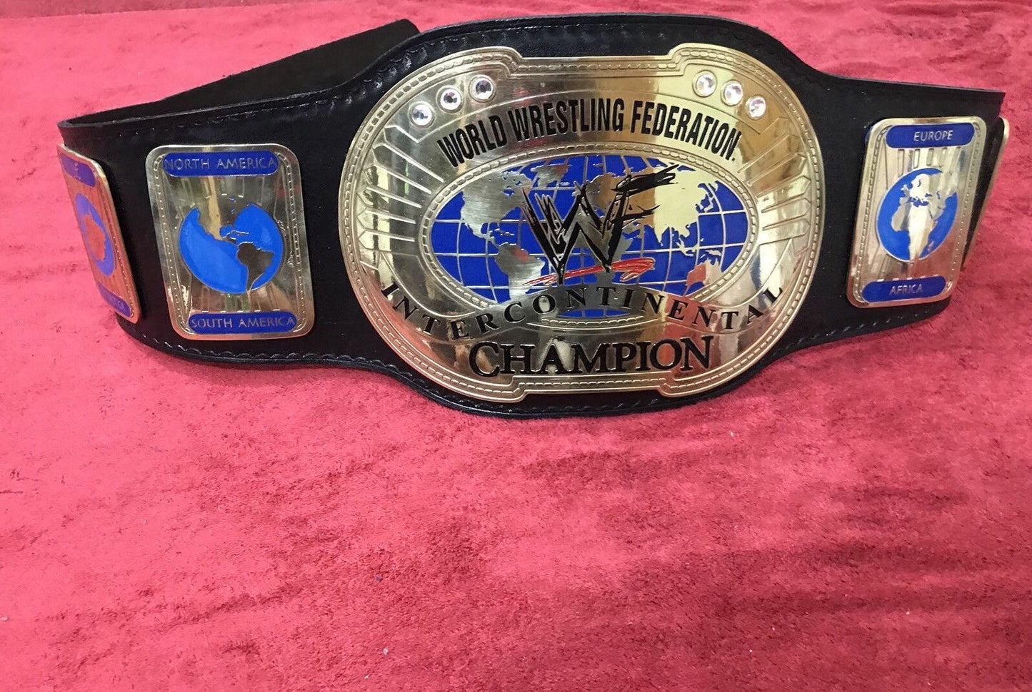 Custom WWF Intercontinental Wrestling championship belt 2mm 4mm brass/zinc