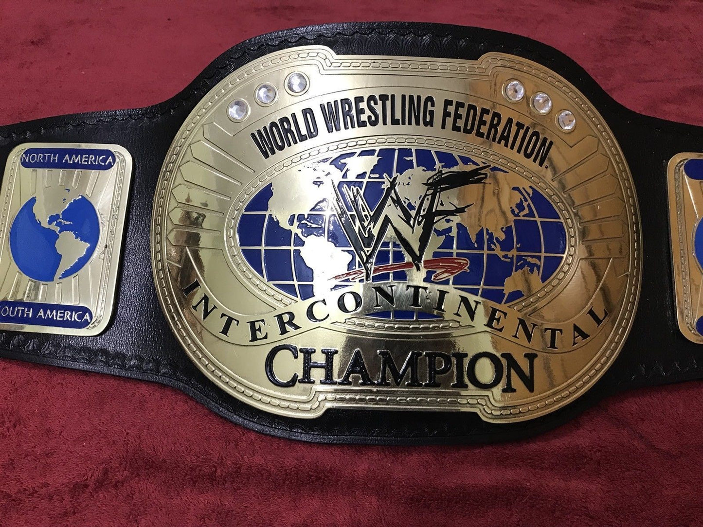 Custom WWF Intercontinental Wrestling championship belt 2mm 4mm brass/zinc