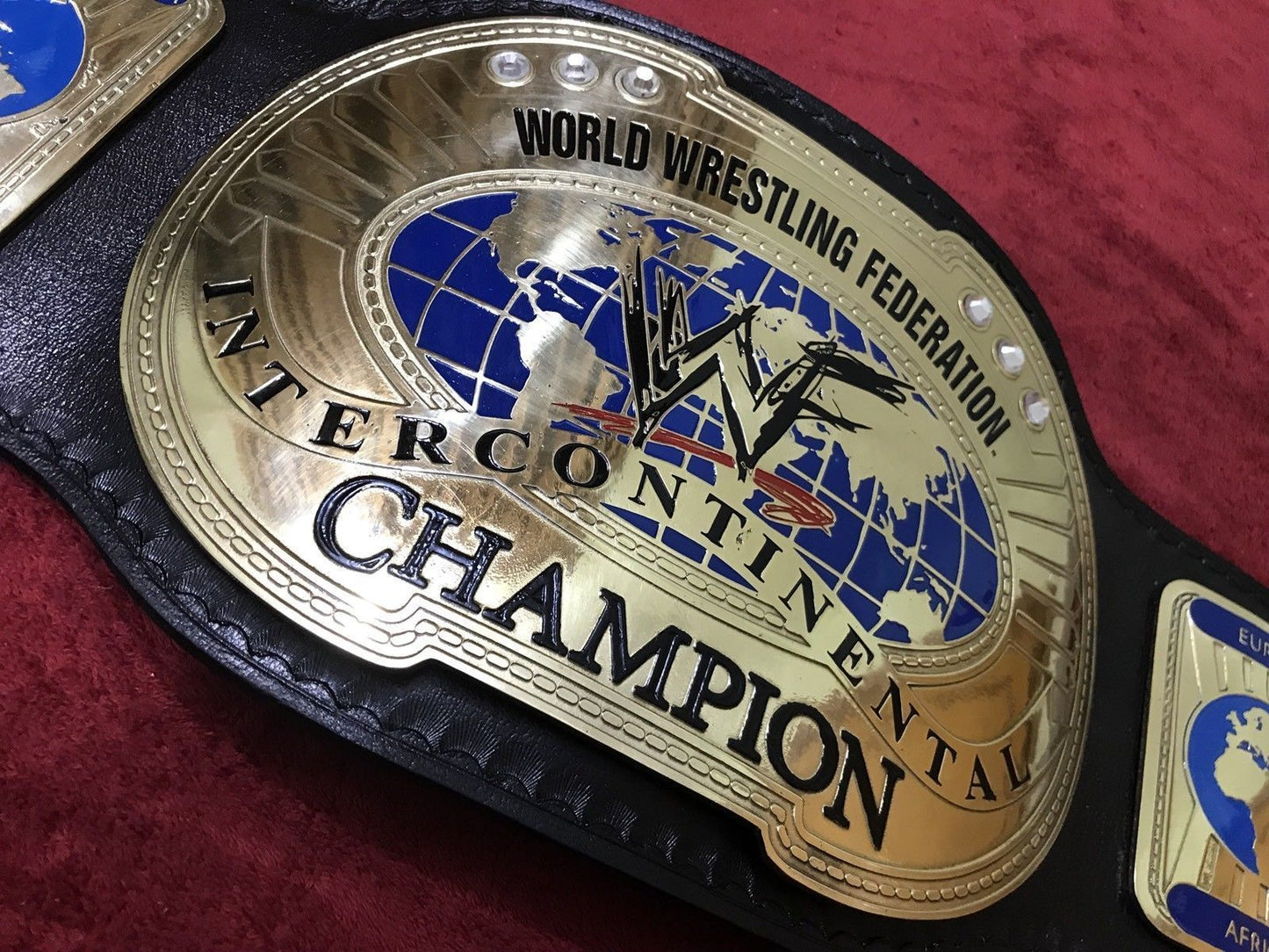 Custom WWF Intercontinental Wrestling championship belt 2mm 4mm brass/zinc