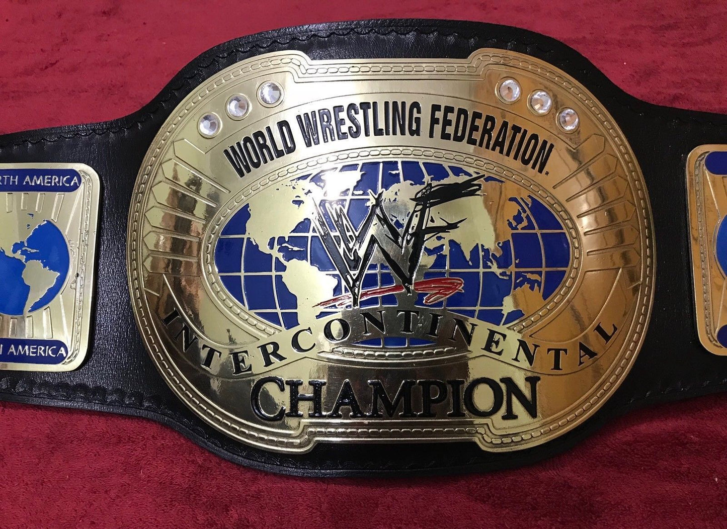 Custom WWF Intercontinental Wrestling championship belt 2mm 4mm brass/zinc