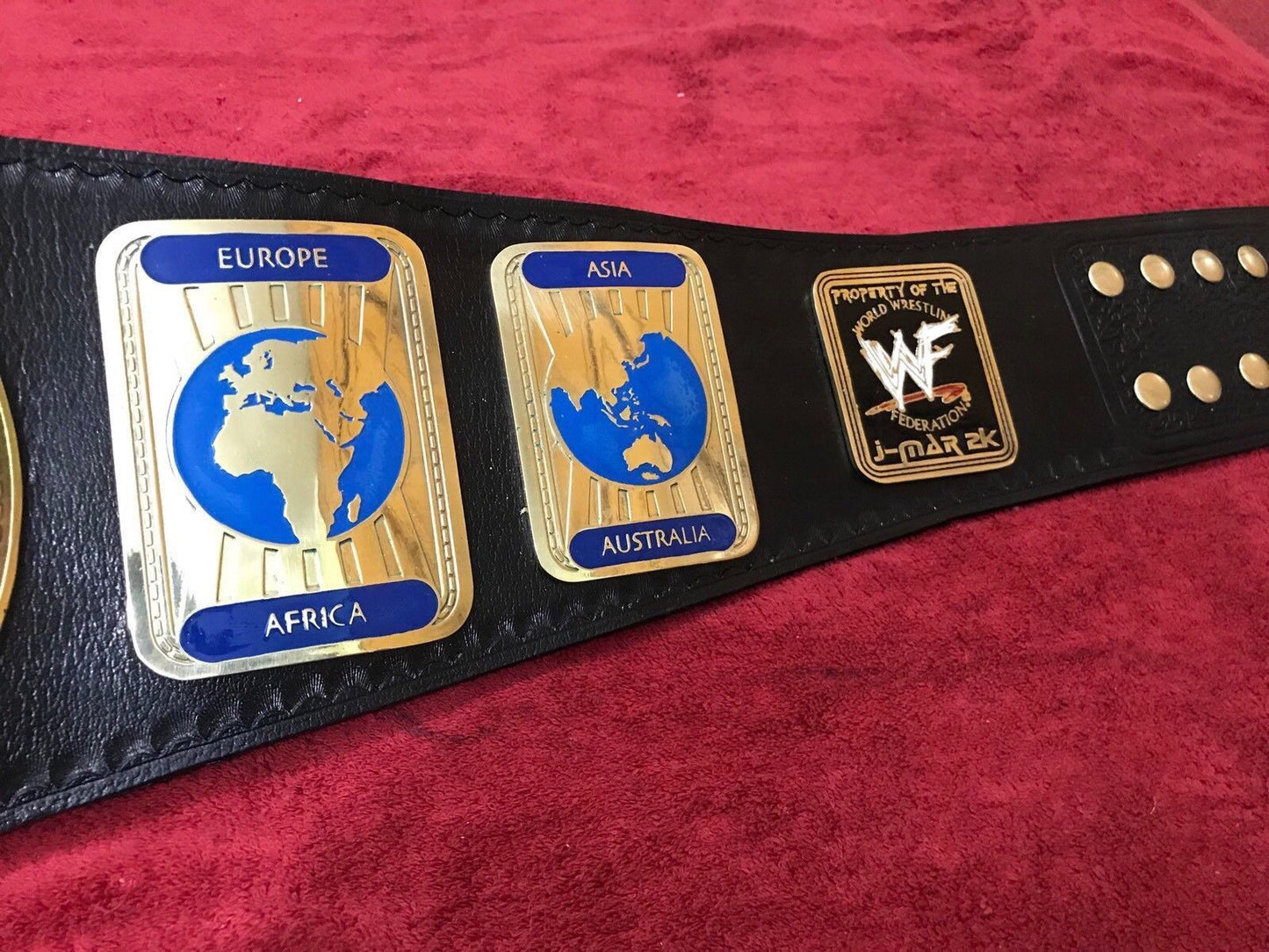 Custom WWF Intercontinental Wrestling championship belt 2mm 4mm brass/zinc