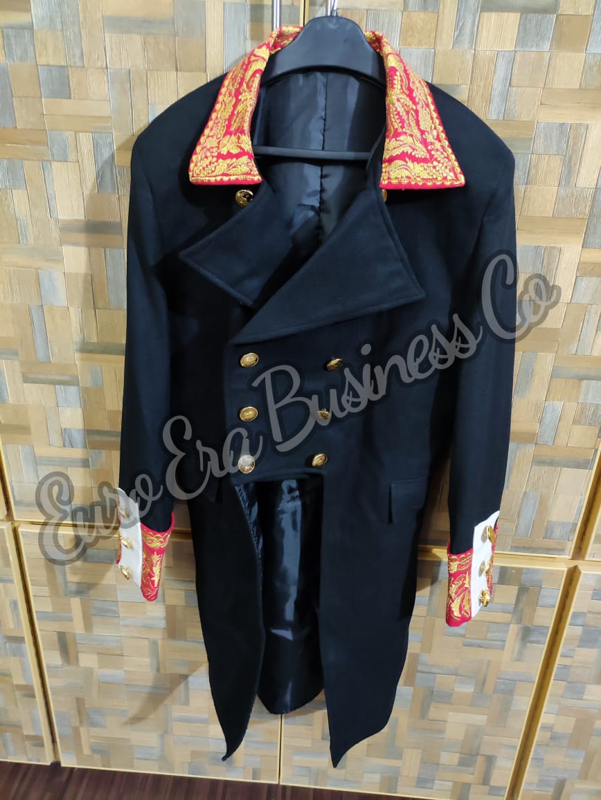 Civil war Long Jacket Cavalry Major's Frock Coat with Yellow Collar & Cuff  - Liberty Kilts