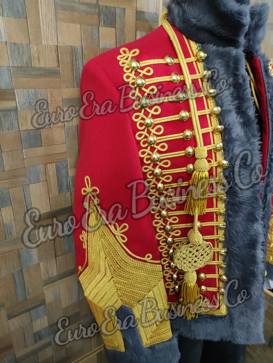 Napoleonic Colonel Major of Horse Hunters of Guard Hussar Military Pelisse Jacket