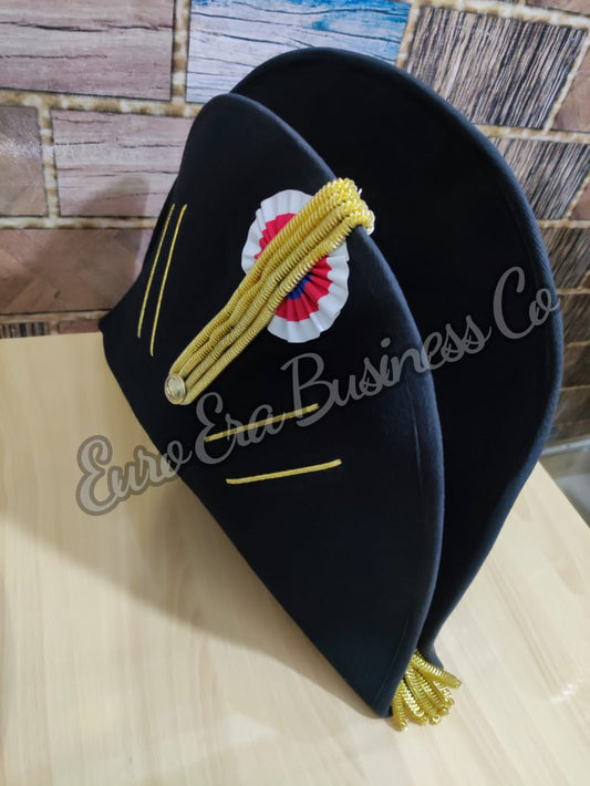 Napoleonic Revolutionary British French Military Officer Bicorn Hat