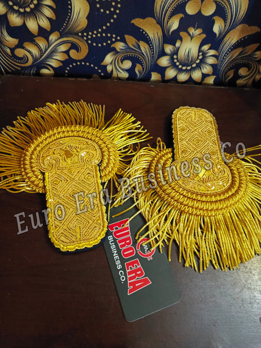 Napoleonic Ceremonial Military Uniforms officer epaulettes with bullion wire Fringes