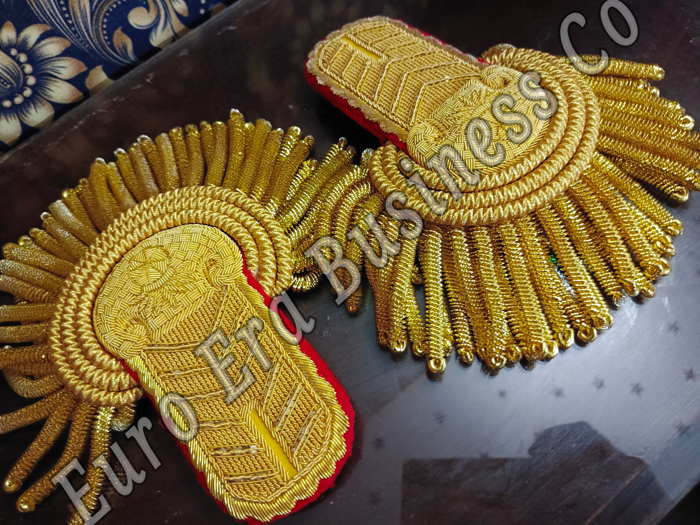 Napoleonic General/Field Marshall Officer Military Uniforms officer epaulettes with bullion wire Fringes