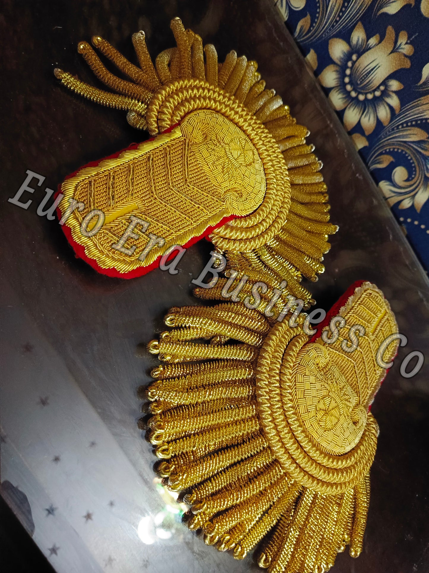 Napoleonic General/Field Marshall Officer Military Uniforms officer epaulettes with bullion wire Fringes