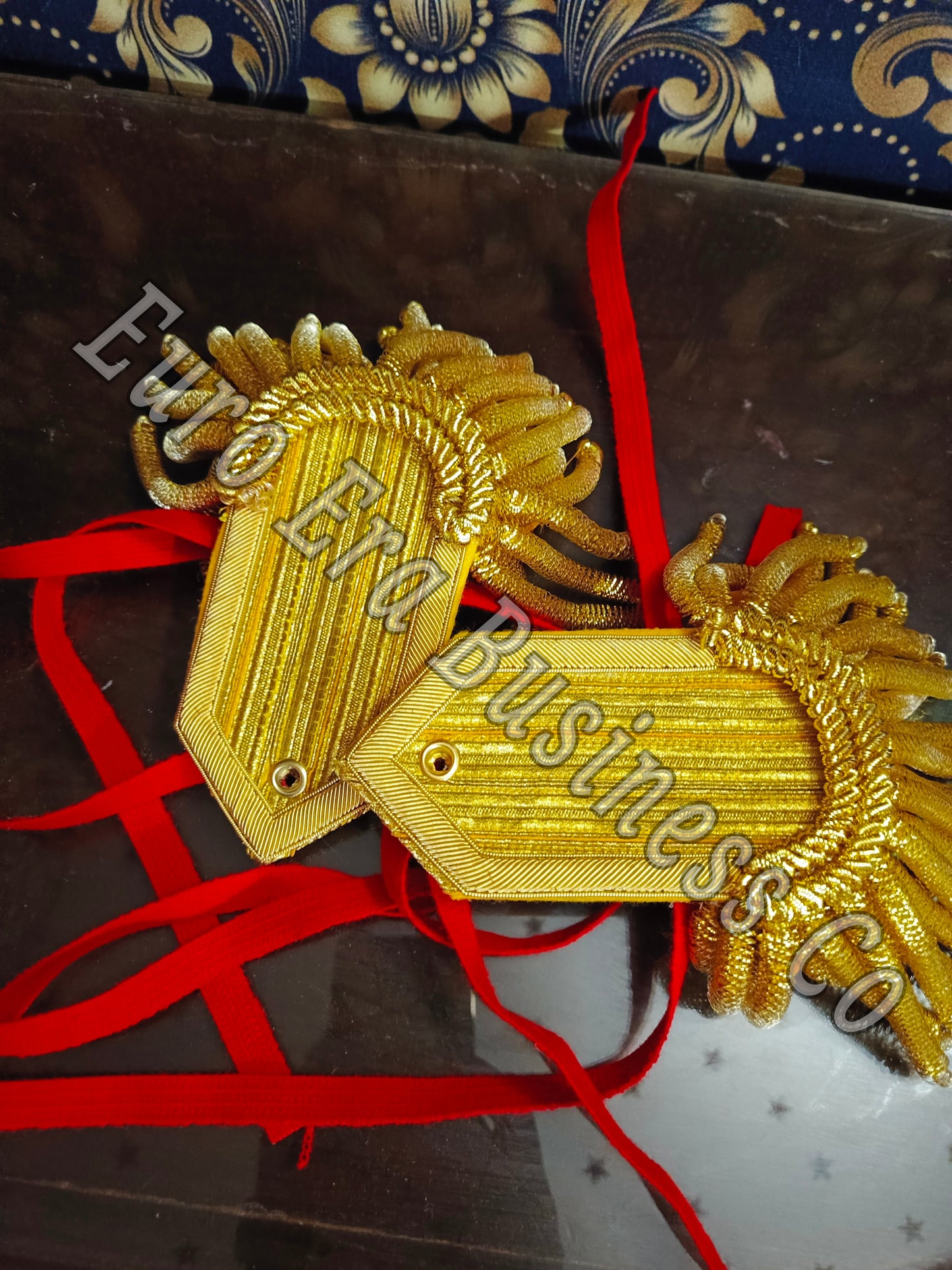 Napoleonic Era British Military Uniforms officer epaulettes with bullion wire Fringes