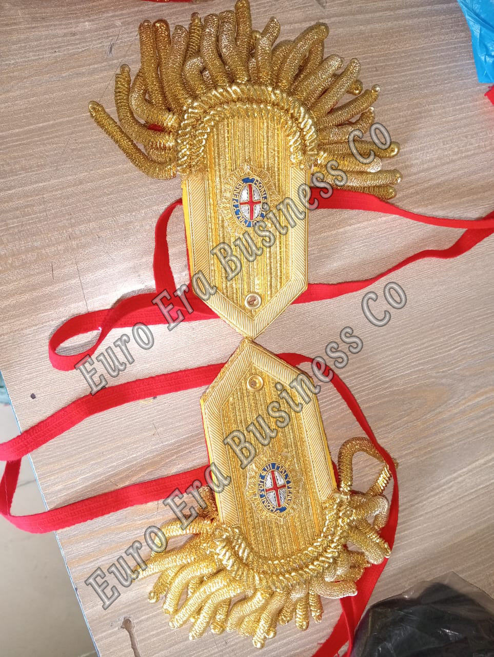 Napoleonic Era British Military Uniforms officer epaulettes with bullion wire Fringes