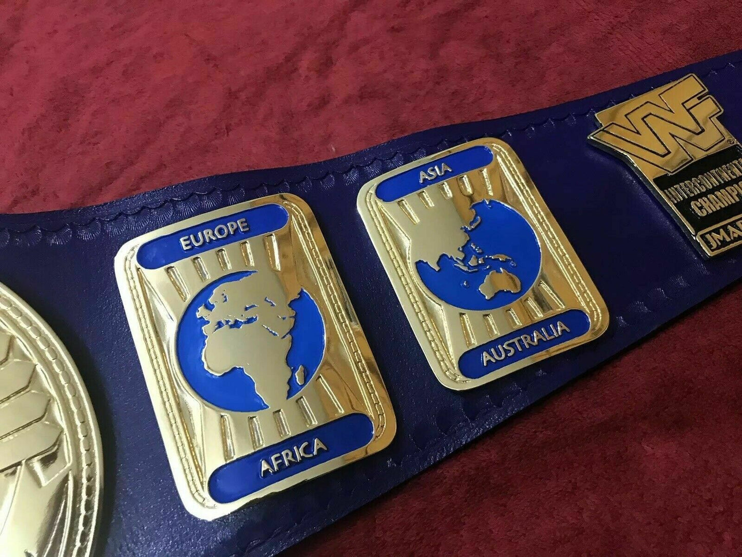 Custom WWF Intercontinental Wrestling championship belt 2mm 4mm brass/ zinc