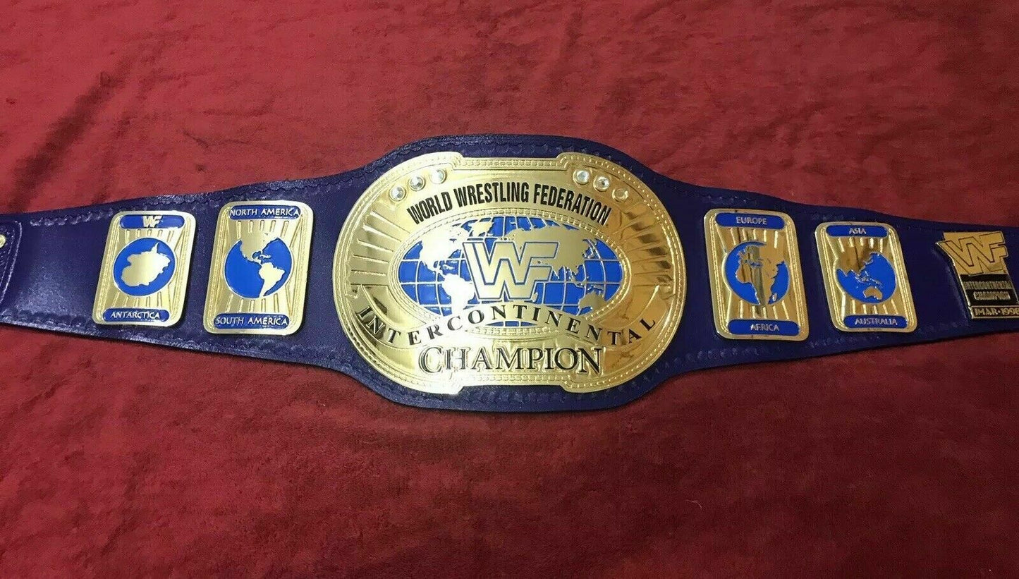 Custom WWF Intercontinental Wrestling championship belt 2mm 4mm brass/ zinc