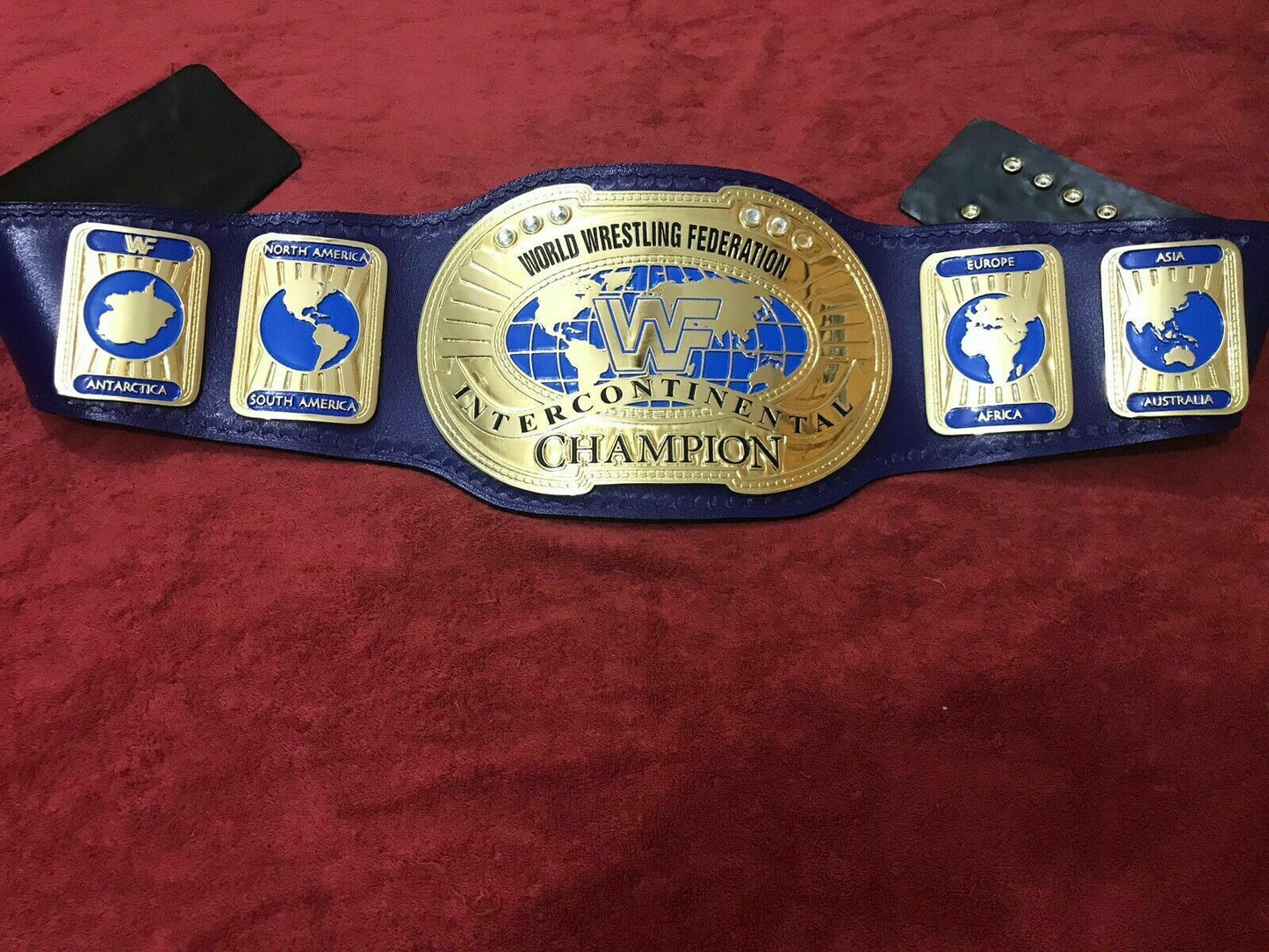 Custom WWF Intercontinental Wrestling championship belt 2mm 4mm brass/ zinc