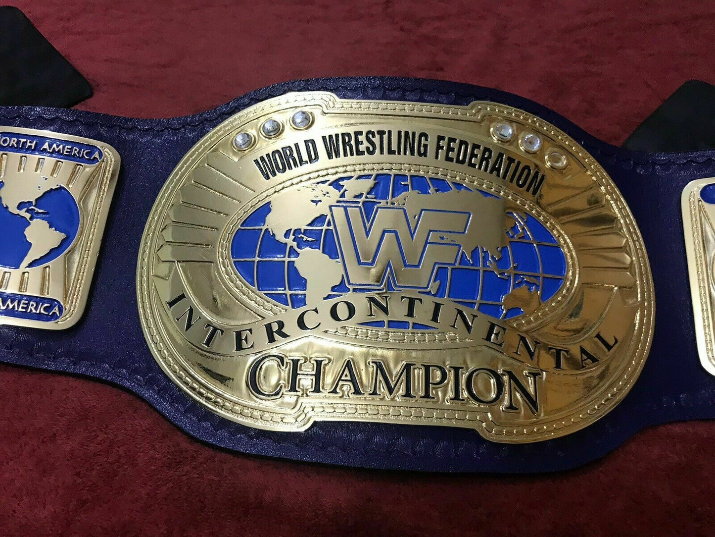 Custom WWF Intercontinental Wrestling championship belt 2mm 4mm brass/ zinc