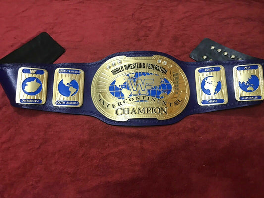 Custom WWF Intercontinental Wrestling championship belt 2mm 4mm brass/ zinc