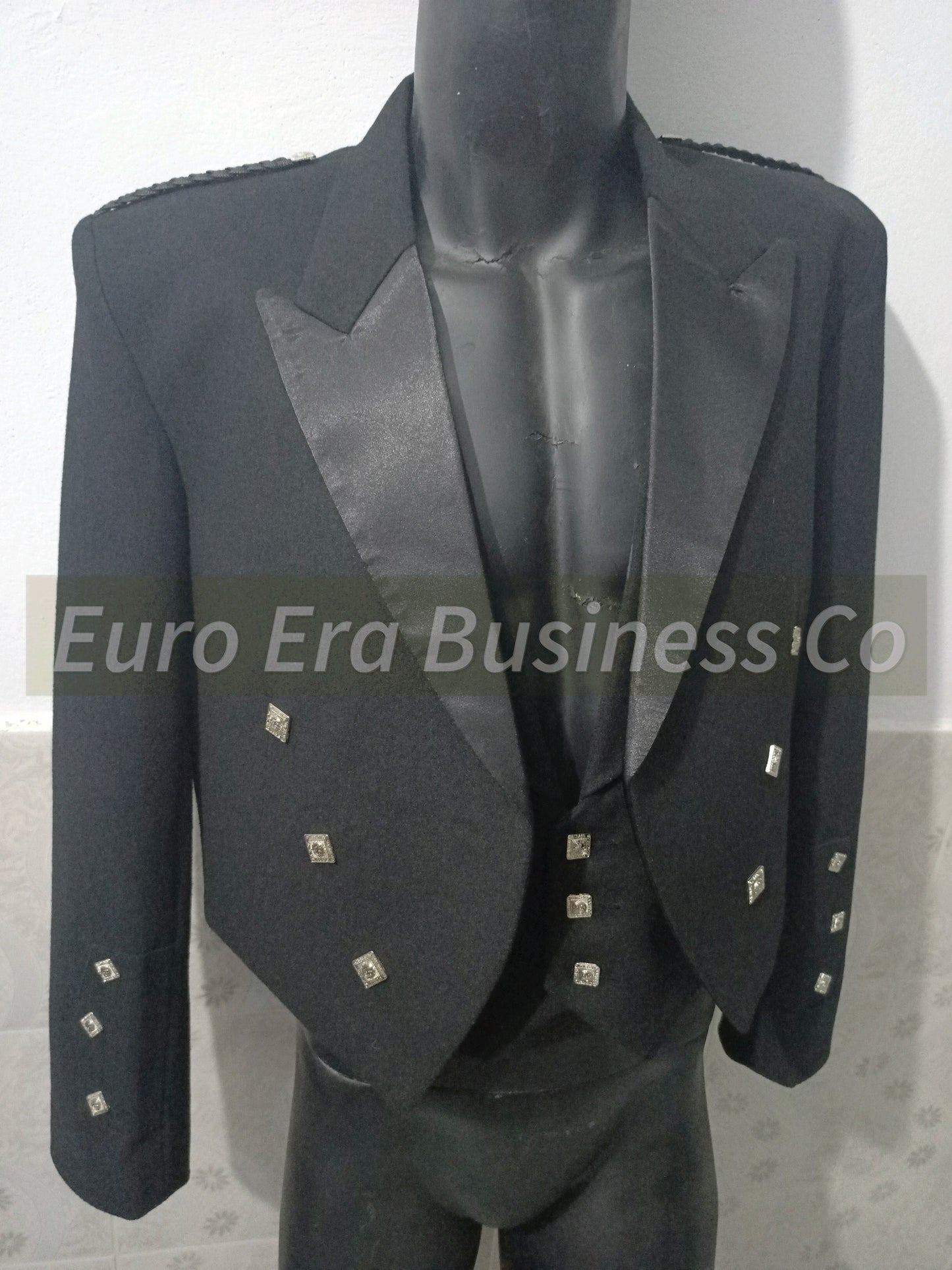 New Scottish Prince Charlie Jacket and waistcoat 100% Wool