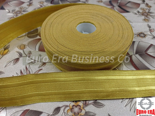 100 Meter Naval Gold Metallic Wire Lace Trim 25mm