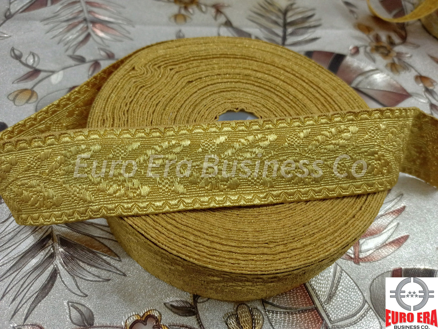 100 Meter Oak Leaf Gold Mylar Lace Trim 50mm