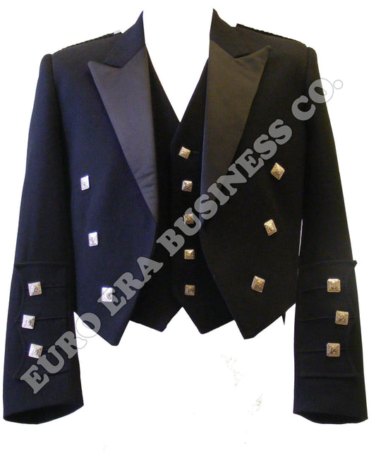 New Scottish Prince Charlie Jacket and waistcoat 100% Wool