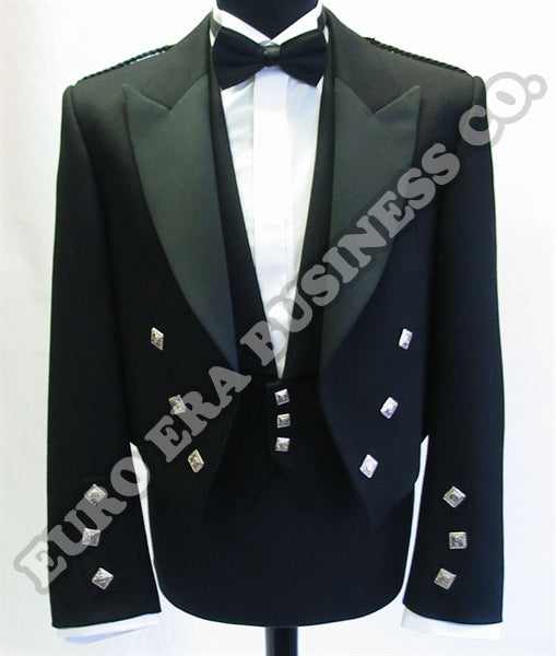 New Scottish Prince Charlie Jacket and waistcoat Kilt costume