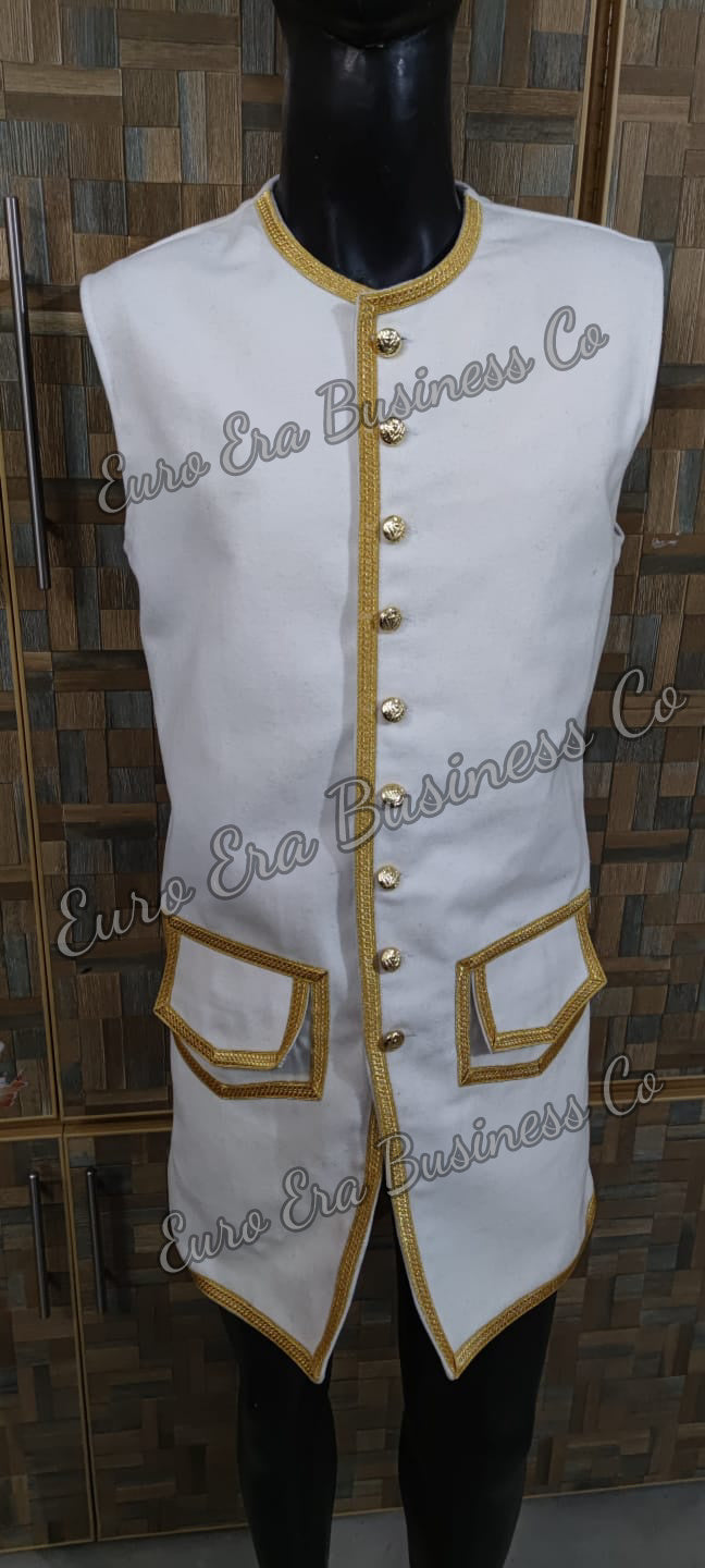 Napoleonic Regency Naval Admiral Captain Frock Coat With Waistcoat