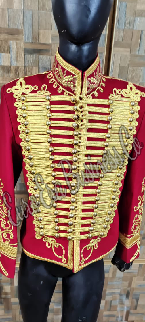 Napoleonische General-Militäroffizier-Husaren-Tunika-Jacke