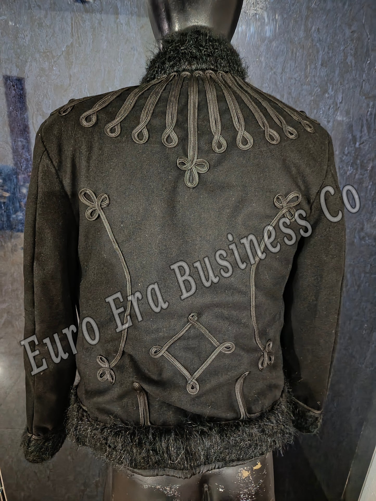 Napoleonic Brunswick of Death officer Military Hussar Pelisse Jacket