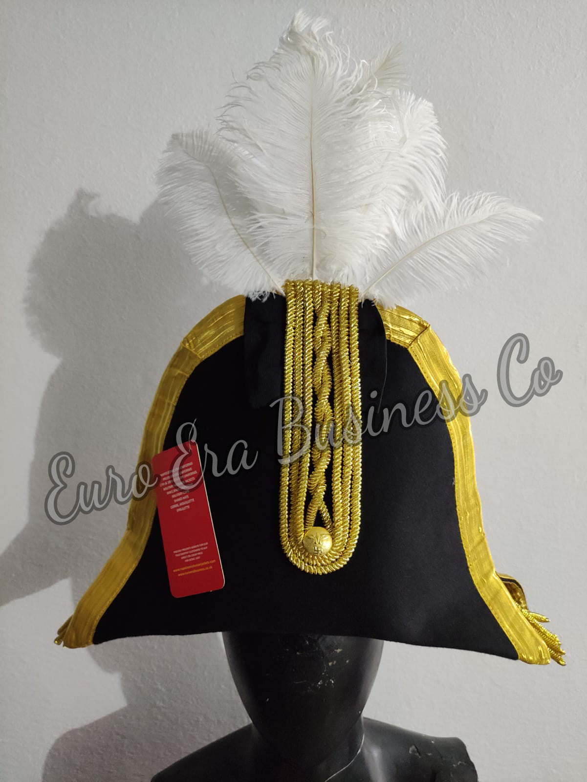 Napoleonic 17th 18th century British/Us General Senior Officers Bicorn Hat