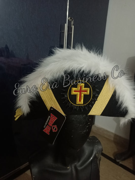 New Masonic Knight Templar Officers Bicorn Hat