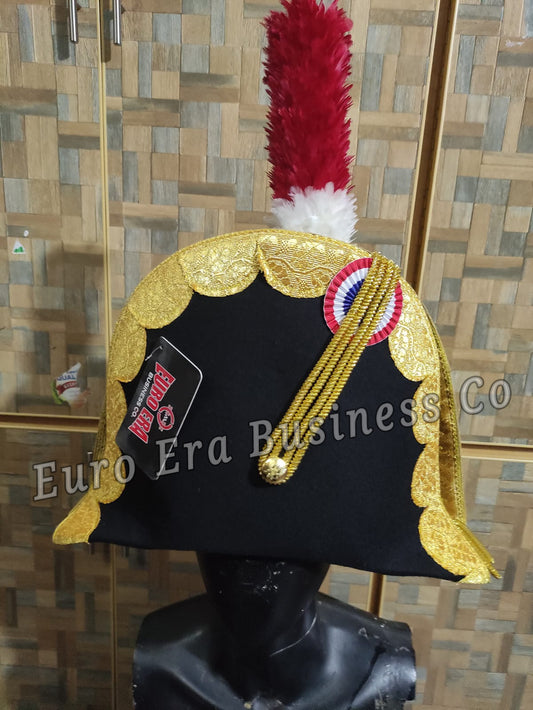 Napoleonic French General Field Marshal Military Bicorn Hat