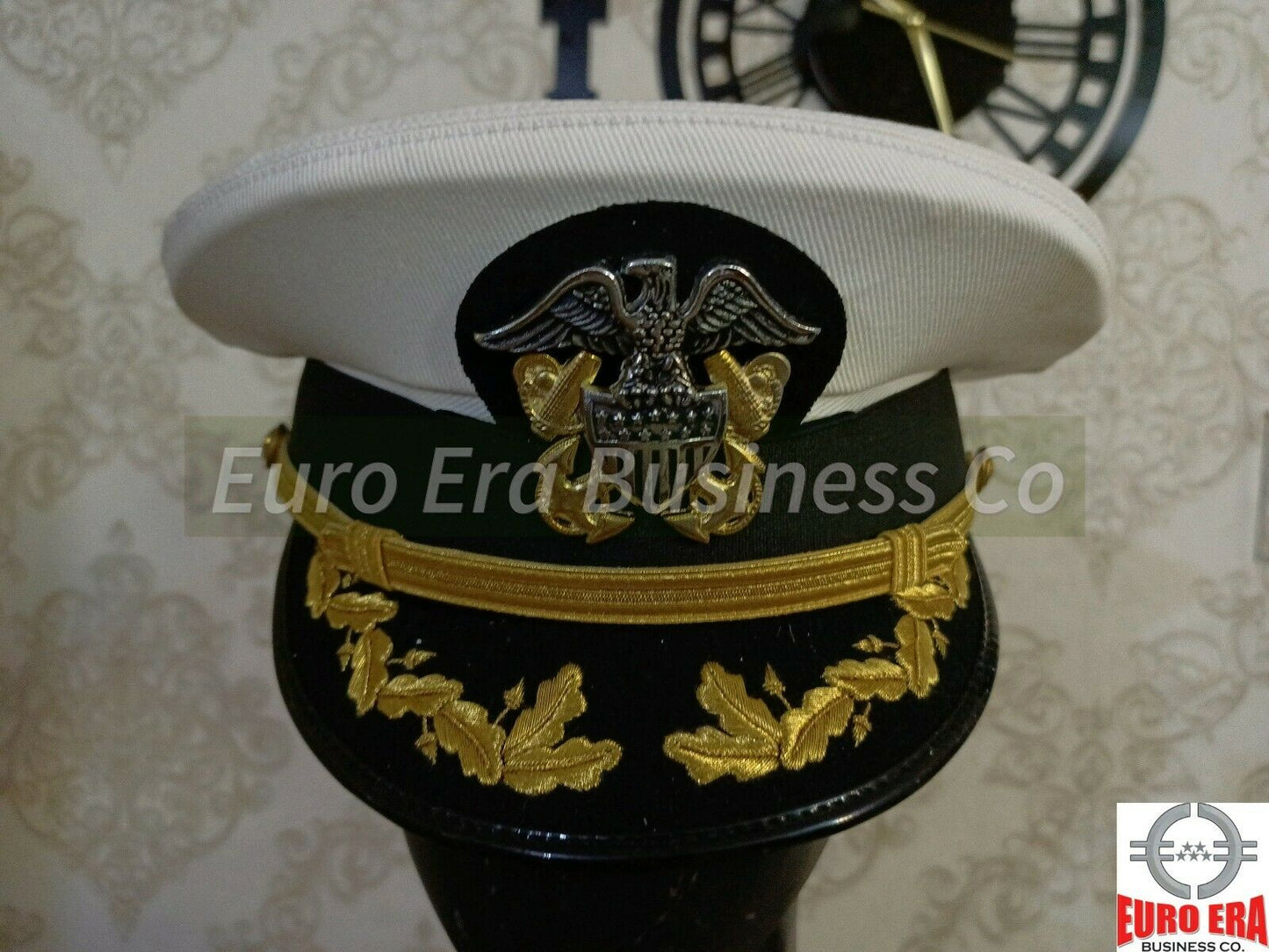 WW1 WW2 US NAVY CAPTAIN OFFICER PEAKED CAP HAT