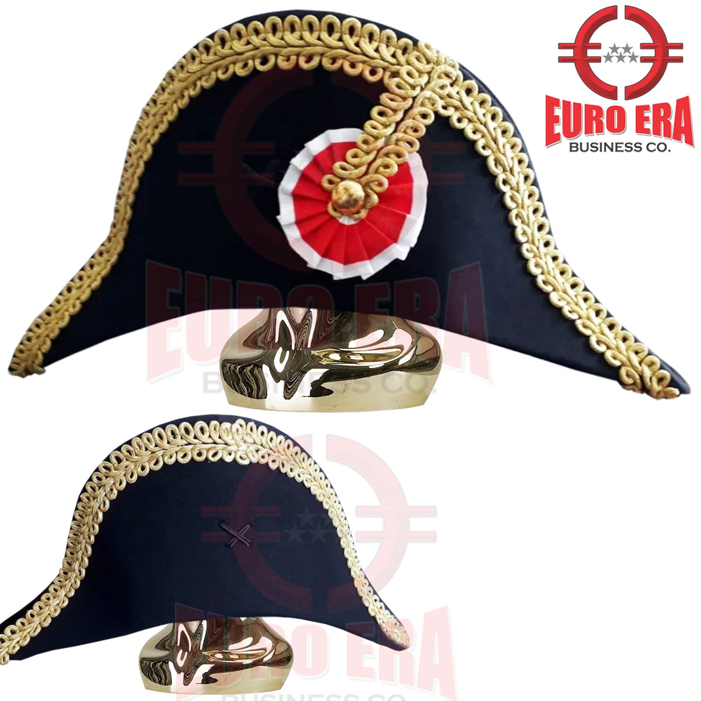 Napoleonic British French Prussian Style Officer Bicorn Hat