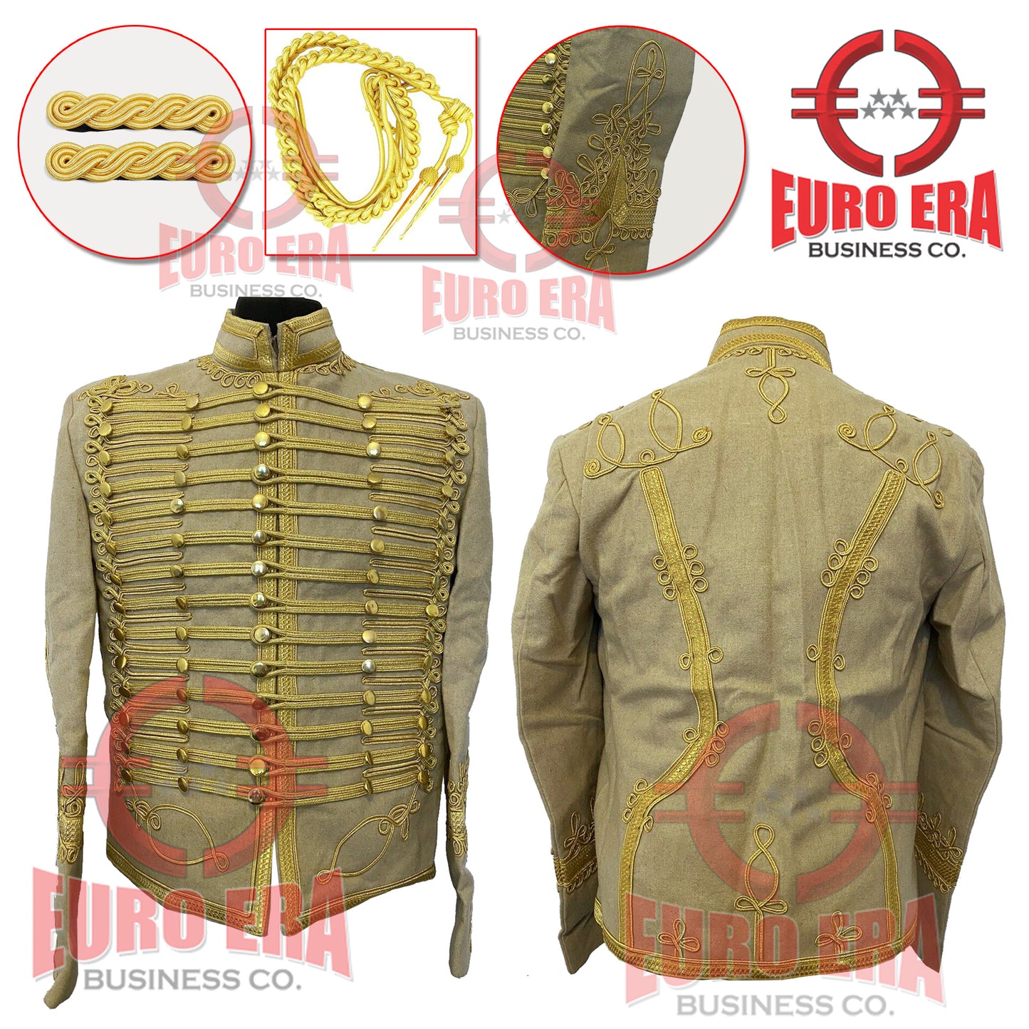 Napoleonic Austrian Military Officer Hussars Tunic Jacket