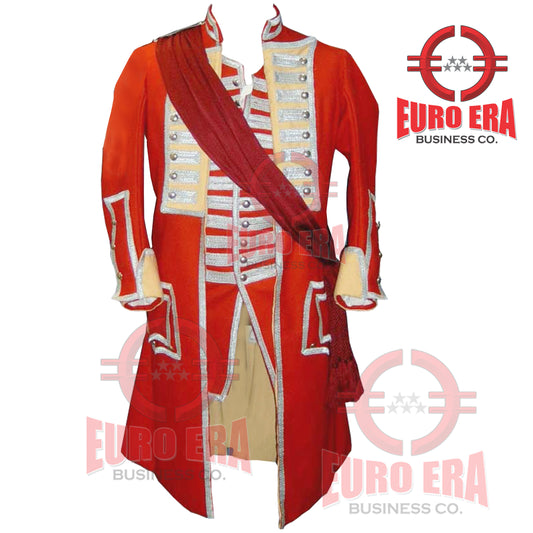 French & Indian Wars BRITISH General Officer Frock Coat & Waistcoat & Sash