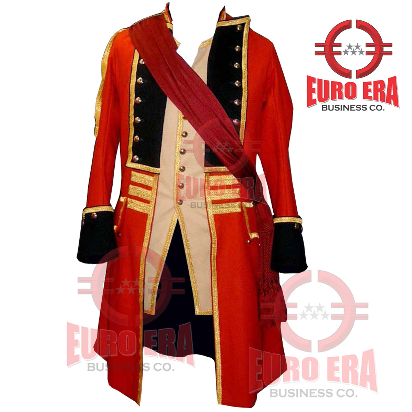 BRITISH Major General Cold Stream Guard Frock Coat & Waistcoat & Sash