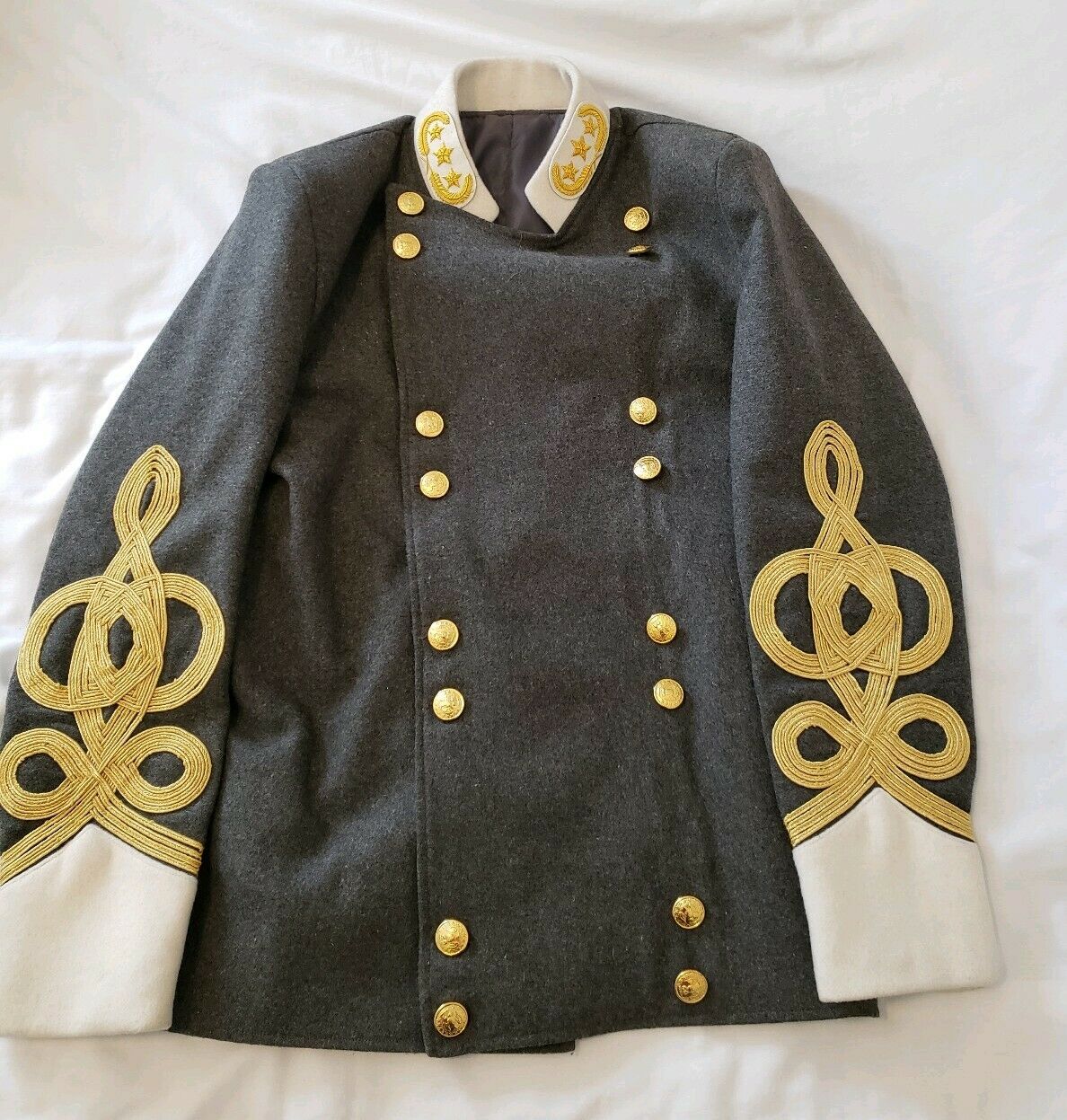 Civil War Confederate Army Military General Officers Shell Coat Jacket