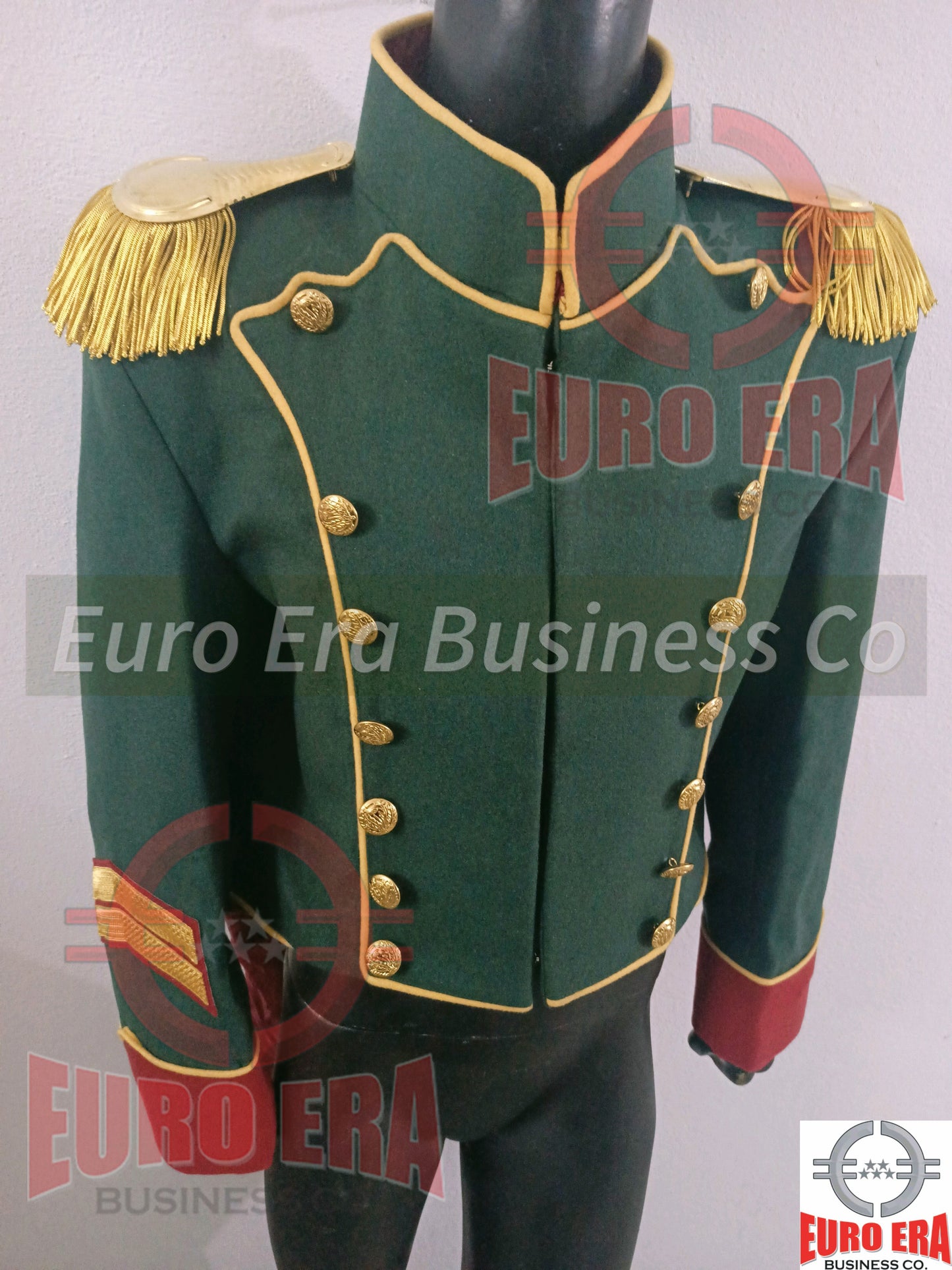 Napoleonic 1st Empire Chasseur Hunter flanker officer Tunic Jacket & Epaulette