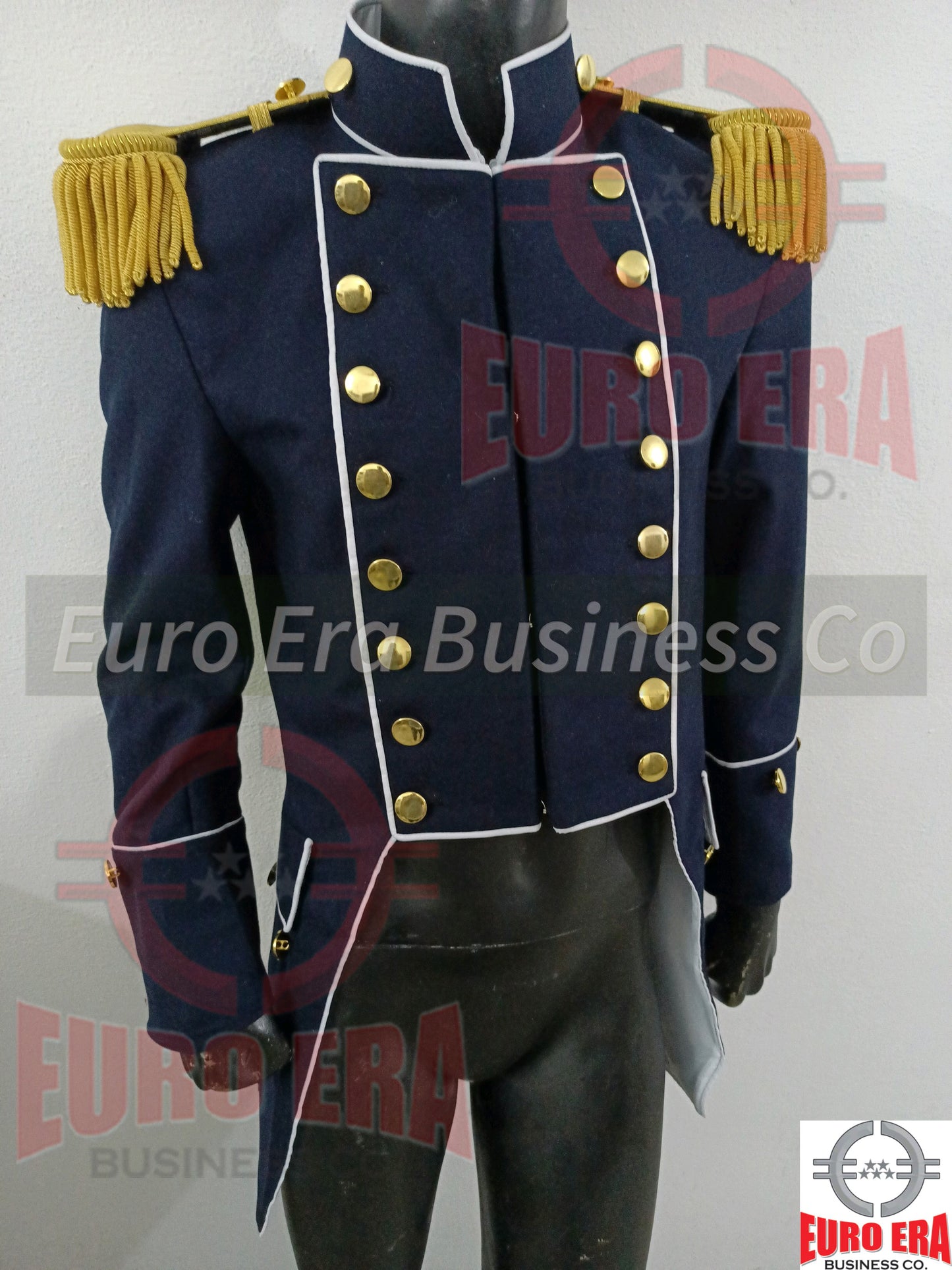 Napoleonic Regency Naval Admiral Captain Frock Coat With Epaulette