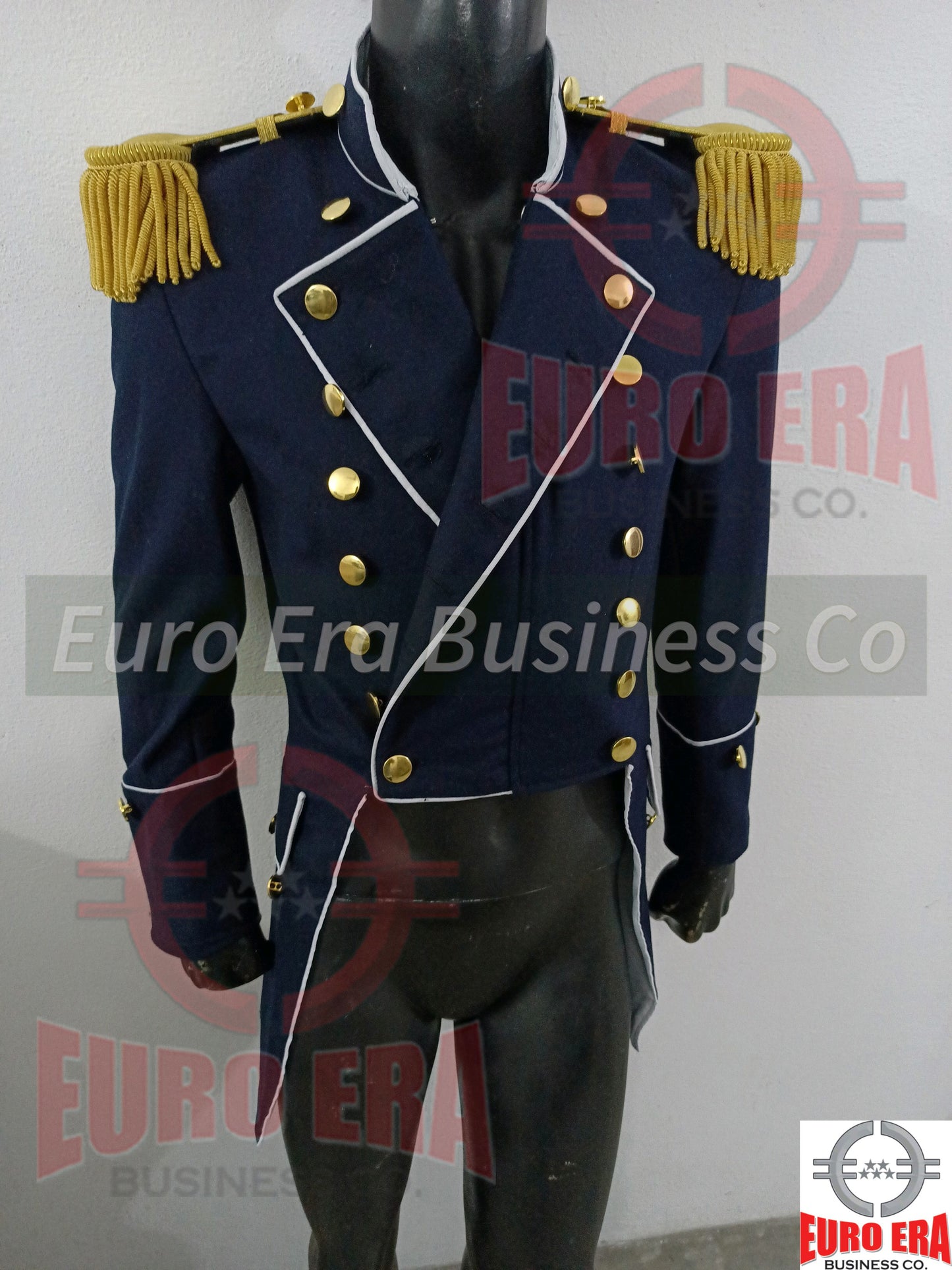 Napoleonic Regency Naval Admiral Captain Frock Coat With Epaulette