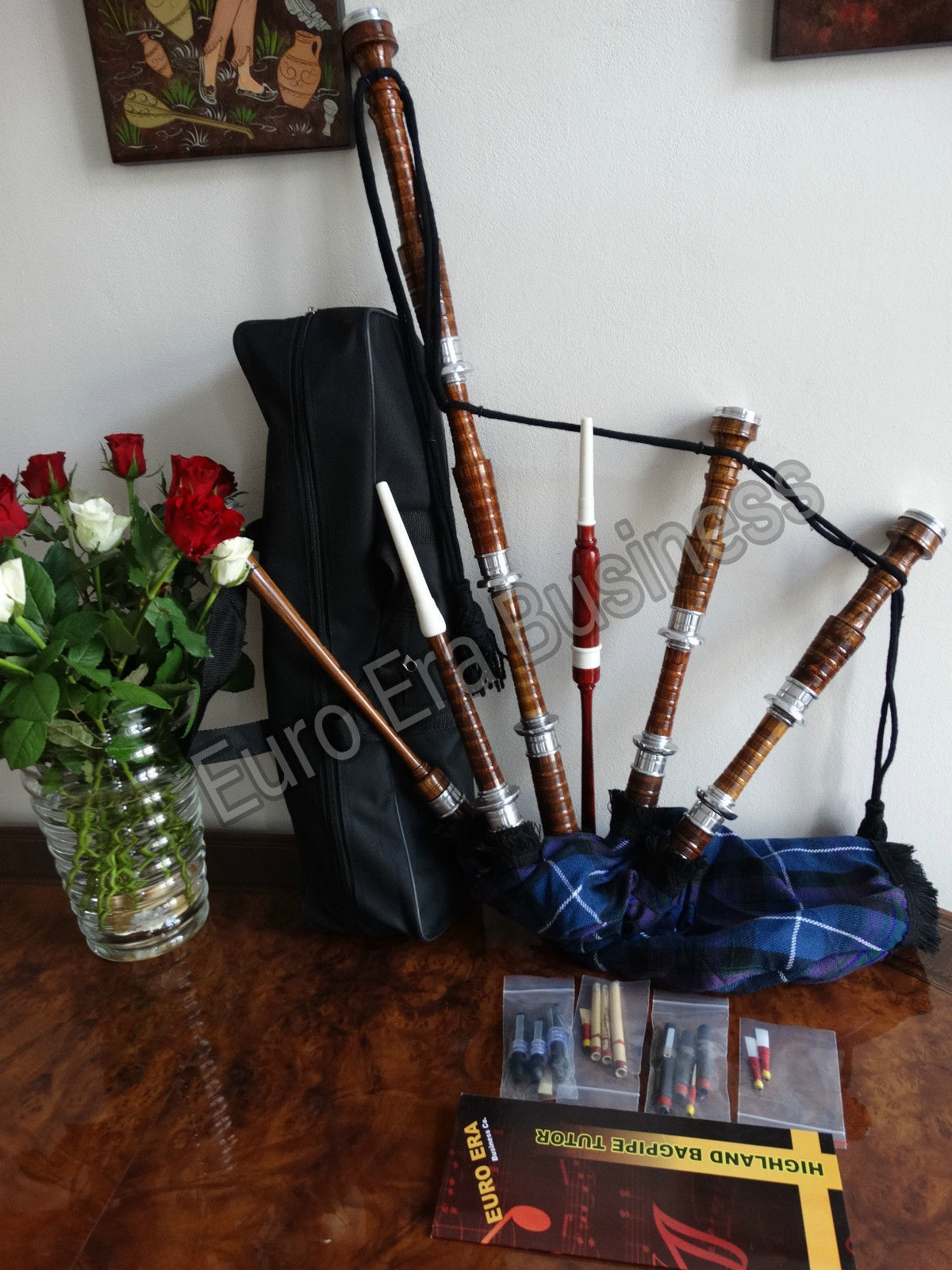 New Scottish bagpipe Rosewood full size Starter Package