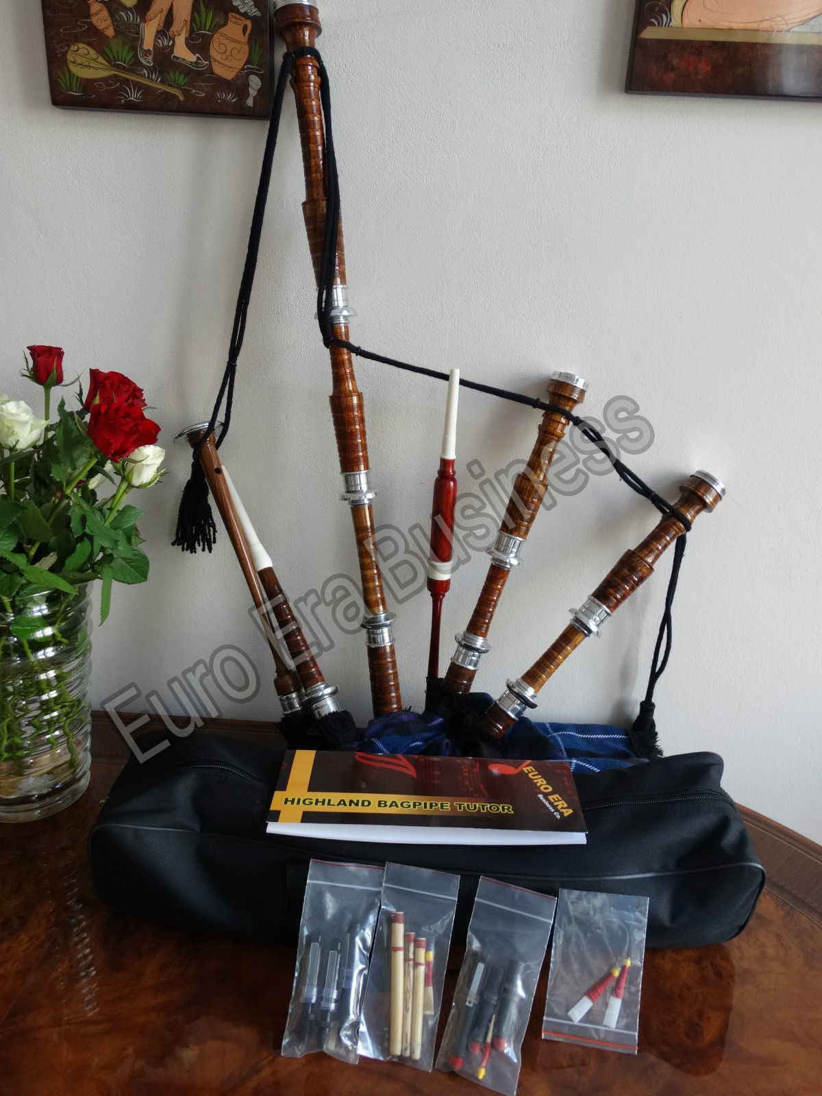 New Scottish bagpipe Rosewood full size Starter Package